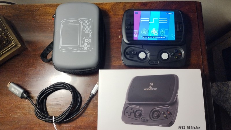 Anbernic RG Slide Handheld Retro Game Console With Case, USBC HDMI Cord, Games