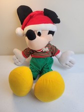 Vtg Mickey Santa Mattel Disney Christmas Holiday Plush Stuffed Toy Doll 19"