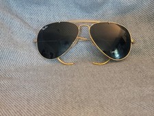 Vintage 60's 70's B L Ray Ban Aviator pilot Outdoorsman Gold Sunglasses 58 14