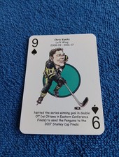 Chris Kunitz Card Pittsburgh Penguins Hero Decks Playing Card Hockey Card