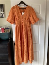 Image of Barbour Kelley 12 New Apricot Crush Broderie Dress