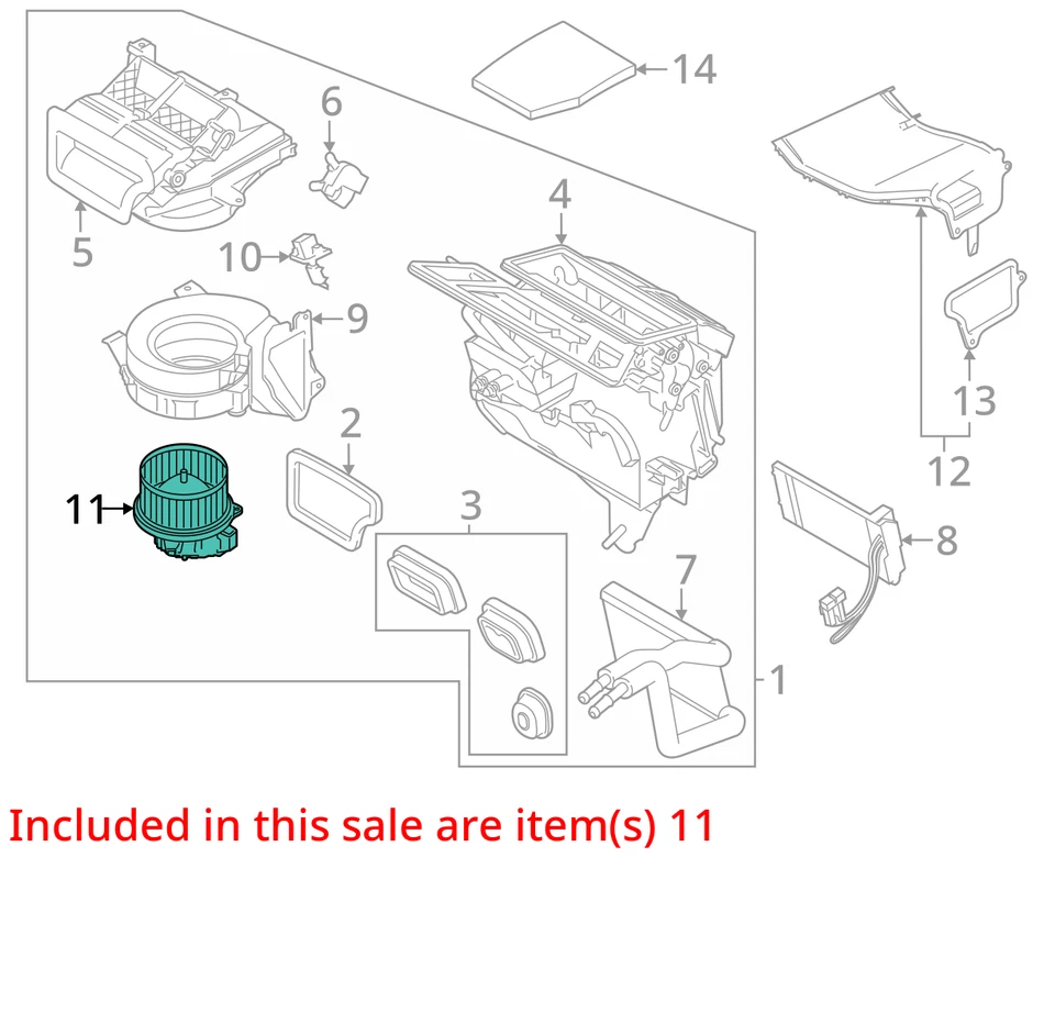 Ford Transit 150 2018 calefacción ventilador de aire acondicionado motor OEM 137 k millas - LKQ395211643 Foto 4 de 4