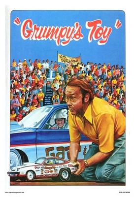 VINTAGE REPRODUCTION RACING POSTER GRUMPY'S TOY PRO STOCK CARTOON