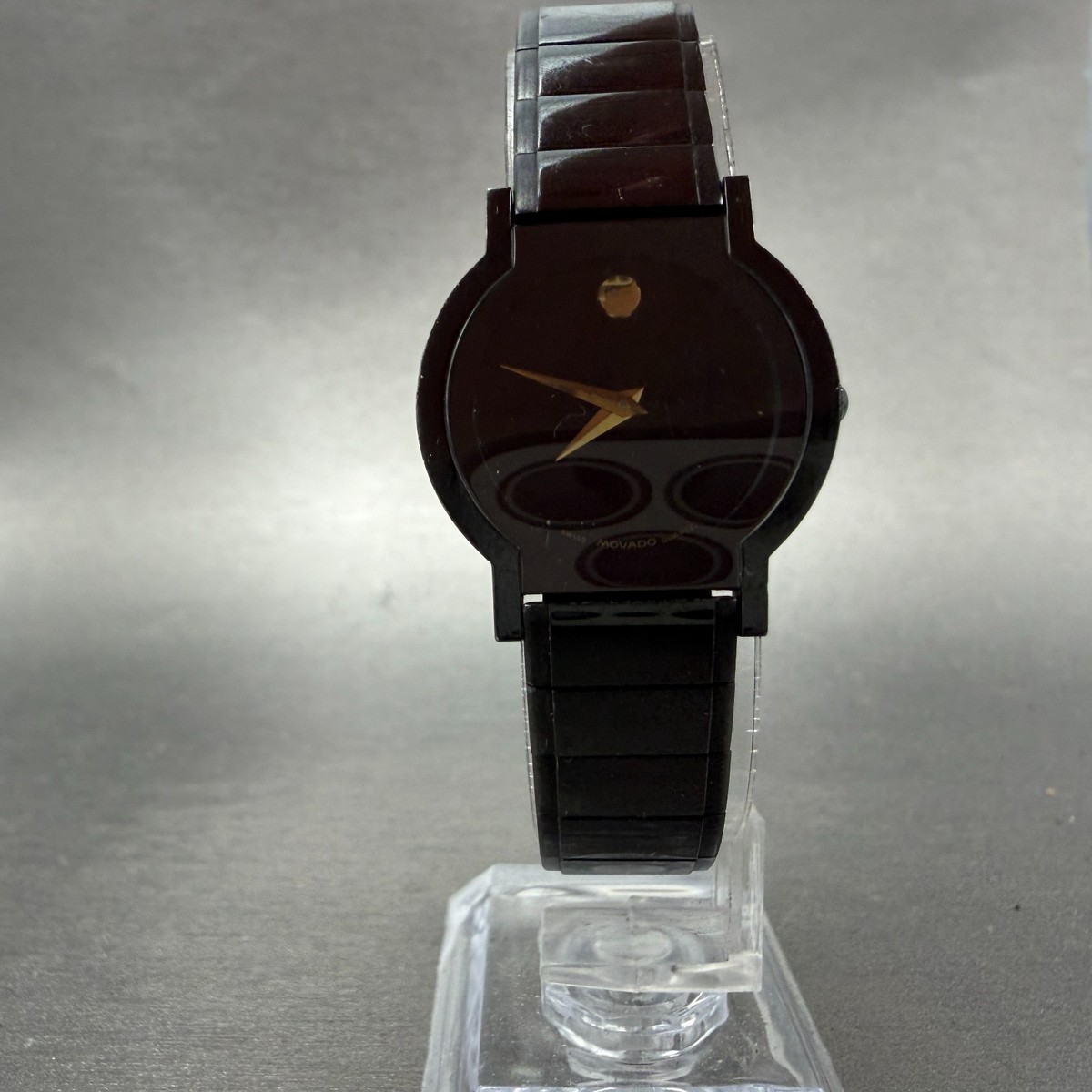 Movado Museum Watch 24mm Women Black Dial Black Tone Round 84-90