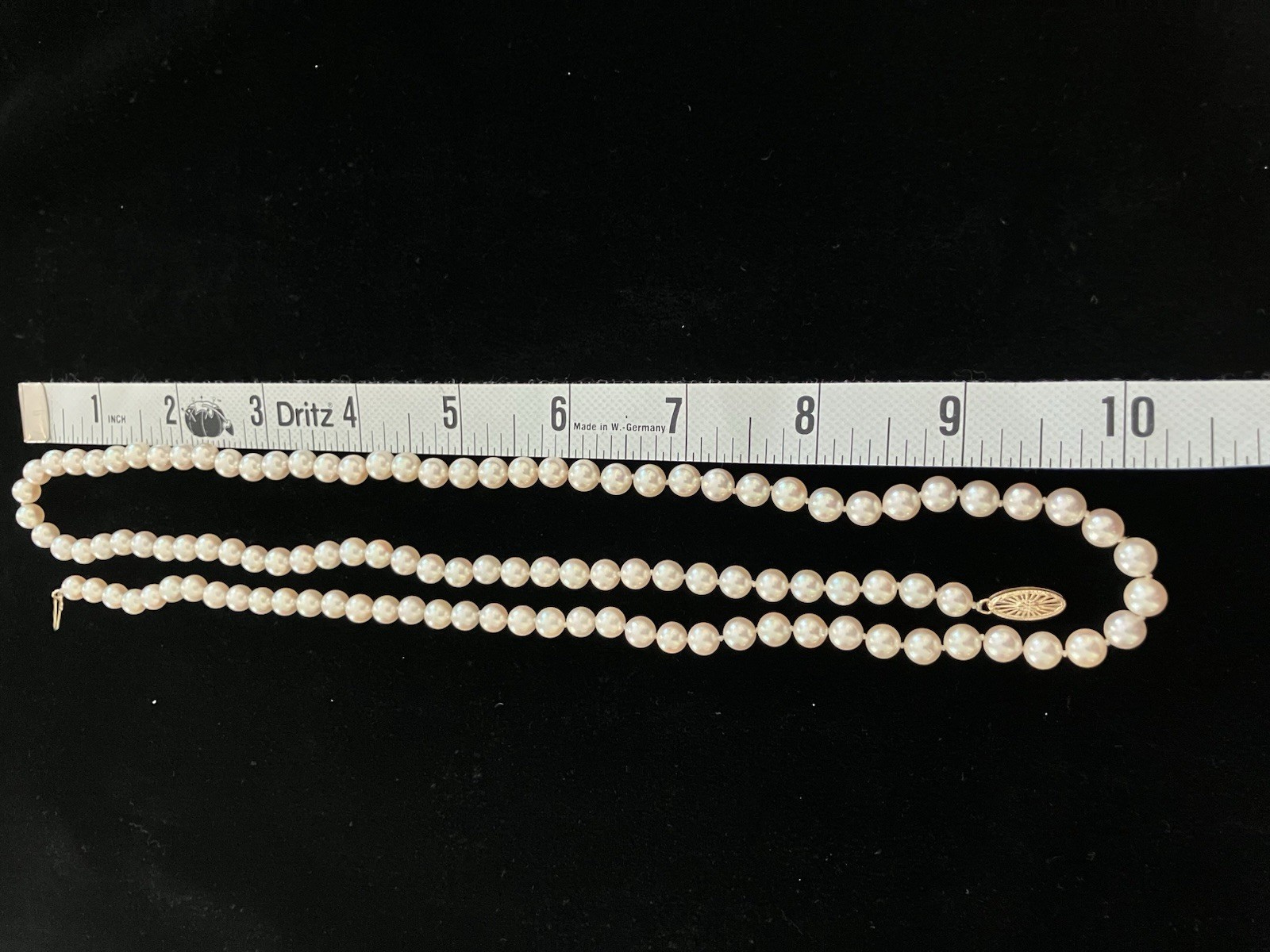 Genuine Akoya Cultured Pearl Necklace 32"