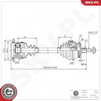 Esen SKV Antriebswelle Rechts, Vorderachse U.A. FüR Audi, Skoda, VW