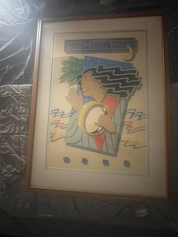 Vintage 1983 New Orleans Jazz and Heritage Festival poster￼ -Signed And Numbered