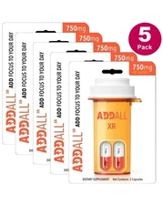 Addall XR 750mg Brain Boost Focus Concentration 5 pk (10 capsules)