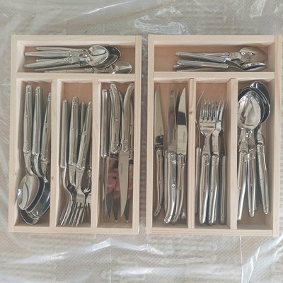 NEW! Quince- Jean Dubost Laguiole 48 Piece Stainless Steel Flatware Set! (88)