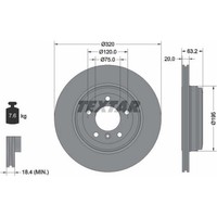 2X Textar 92122703 Bremsscheibe FüR BMW 5 6 E60 E61 E63 E64
