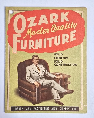 Vintage Ozark Furniture Advertising Display Tag Sign Springfield MO