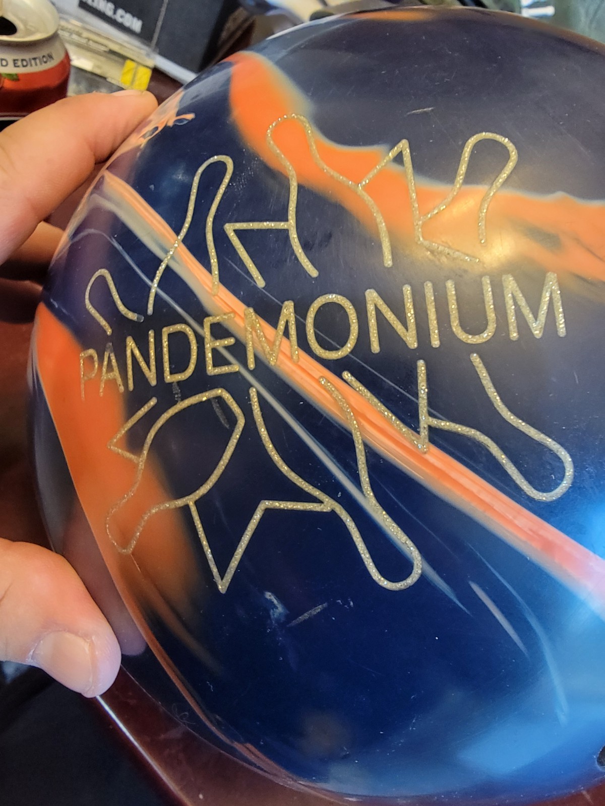 USED Radical Pandemonium Solid Reactive Bowling Ball, Blue/O