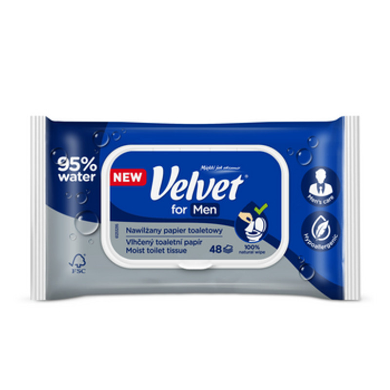 5901478012043 Nawilany papier toaletowy Velvet for Men 48 sztuk 3290₽