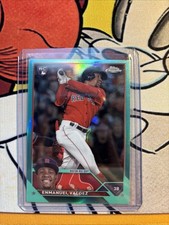 2023 Topps Chrome Aqua #USC19 Enmanuel Valdez /199 Boston Red Sox Rookie Card. rookie card picture