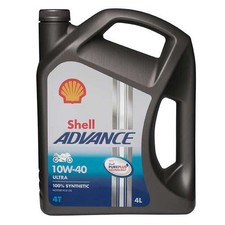 550053586 Engine Oil Advance 4T Ultra 10W-40 SN/MA2 4 Litre Bottle Motor Shell 8.08 per litre