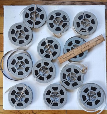 12 Reels 8mm Film Video & 7 7'' Audio Tapes 1/4'' Selling as Blank [ Lot #1 ]