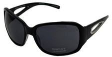 Esprit Womens Sunglass Black Rectangle Plastic, Smoke Gradient 19394 538