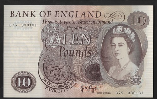 B326 PAGE 1971 TEN POUND £10 BANKNOTE - UNC - AUNC - SELECT YOUR NOTE - Afbeelding 3 van 26