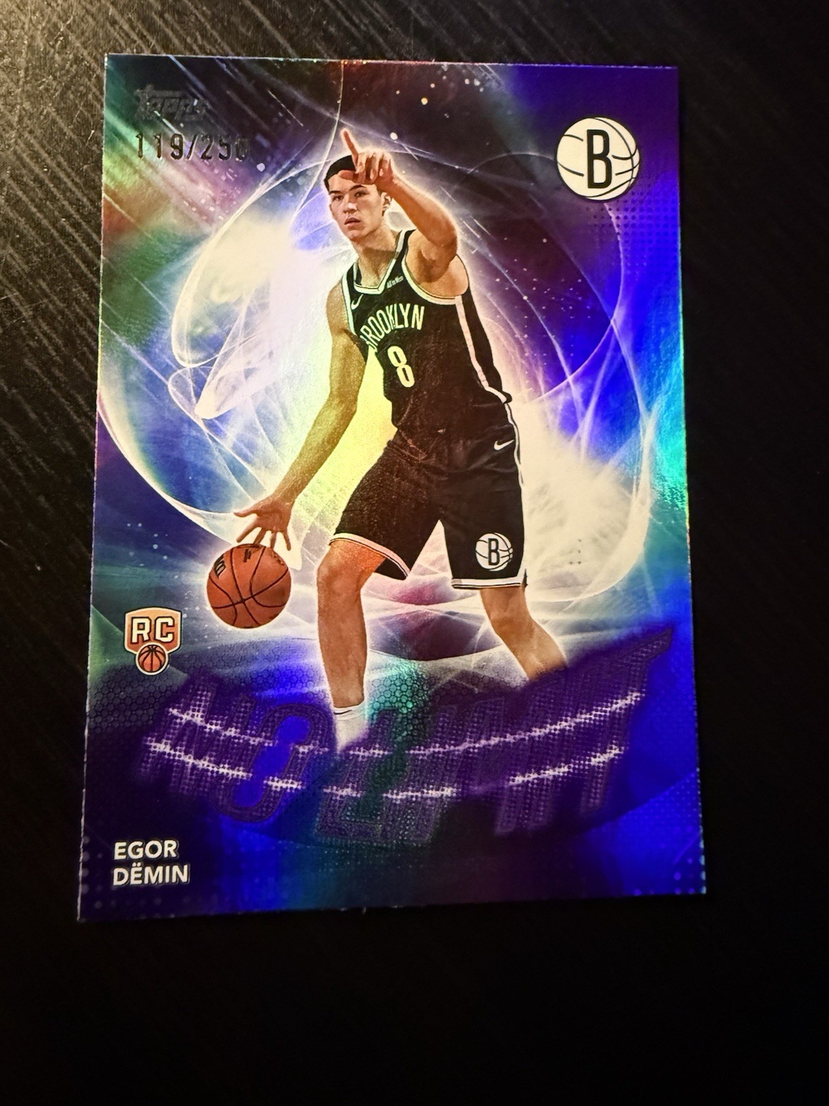 Egor Demin RC /250 -2025-26 Topps No Limit #NL-8 Purple Rainbow - Nets-SP