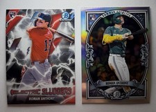 Topps Roman Anthony Rookie 2-Card Lot Bowman Chrome/Sterling ES-16 BSI-12