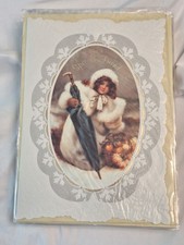 Vintage Christmas Card Lot Of 12 Good Friend Sentiment With Envelope NEW
