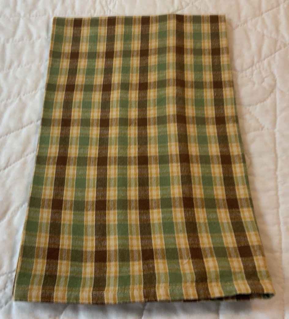 Kitchen Dish Towel, Cotton, Woven Plaid, Dunroven House, Multi Color