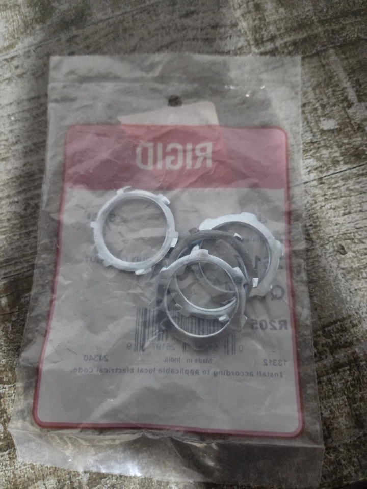 5 упаковок Halex 3/4 дюйма Гайки замка жесткого короба - Изображение 2 из 3