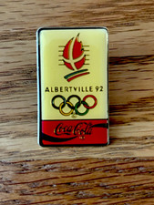 VINTAGE ~ 1992 WINTER OLYMPICS -  ALBERTVILLE  (FRANCE) - COCA COLA LAPEL PIN