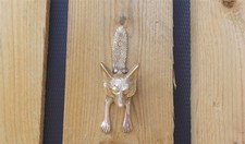 Massiver Fuchs-Türklopfer aus Messing