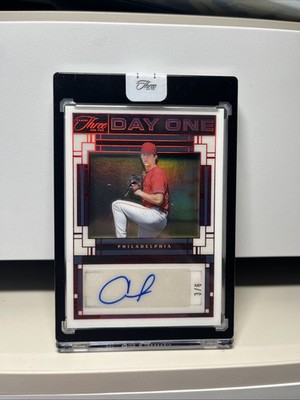 Andrew Painter Day one Red FOTL auto 3/6. PHILLIES 2024 Panini Three and