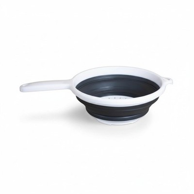 8'' Space Saving Collapsible Silicone Kitchen Colander Food Strainer w/ Handle