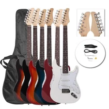 New GST Electric RightSchool Band Handed Guitar with Bag & Accessories
