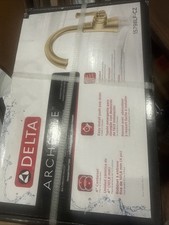 Grifo de baño Delta Archdale Champagne bronce 1 manija arco medio 15798LF-CZ
