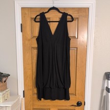 Lane Bryant Little Black Dress 18 20 Short Flowy black tie semi formal wedding