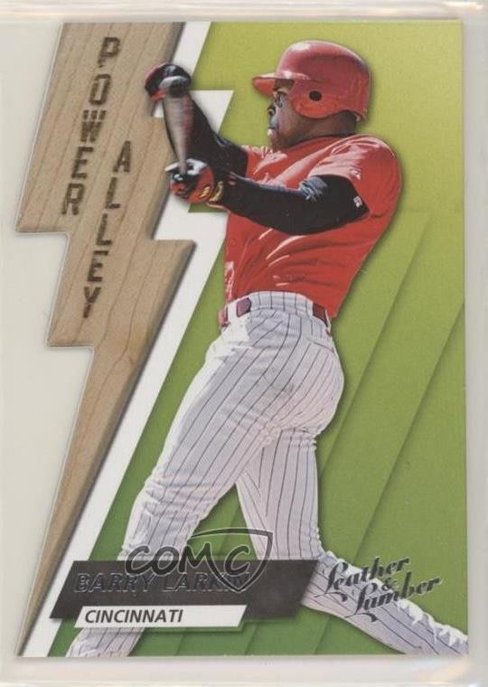 2019 Panini Leather & Lumber Power Alley Barry Larkin #PA-5 HOF 8x7