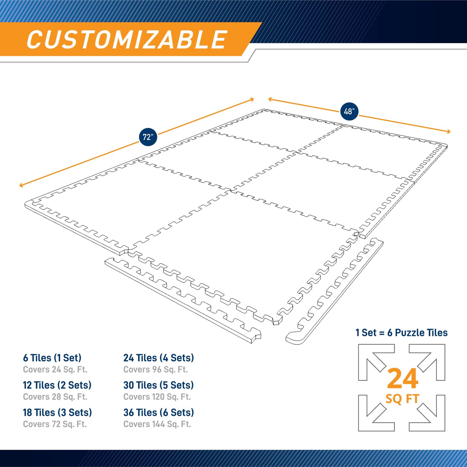 Marcy Interlocking Waterproof Flooring Mat for Exercise Equipment & Accessories
