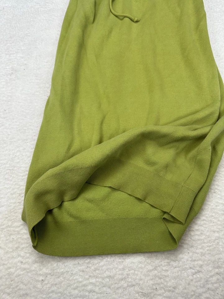 Falda cintura elástica Joan Vass talla 0 verde 100 % algodón Foto 2 de 4