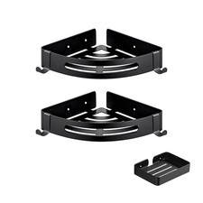 Corner Shower Caddy Adhesive, 3 Pack Rustproof 304 Stainless Steel Bath Organ...