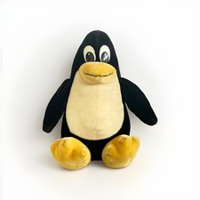 LinuxLand International Tux Pinguin Pl&uuml;schtier schwarz/wei&szlig;/gelb - circa 37cm
