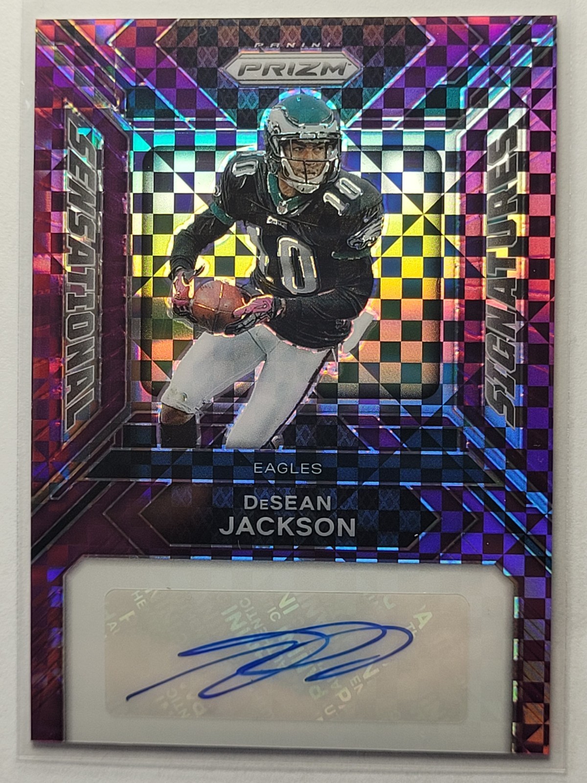 2023 PRIZM DeSean Jackson SENSATIONAL SIGNATURES AUTO PURPLE POWER /49 - FIRM $!