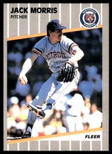 Jack Morris 1989 Fleer #139 Detroit Tigers MLB READ FREE SHIPPING AutographDen