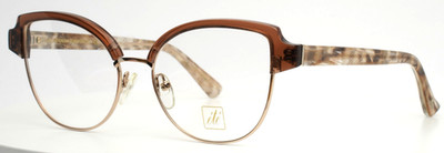 ETE LUNETTES Guer Ltd Edition Zigolo Brown Silver Womens Eyeglasses 54-17-140