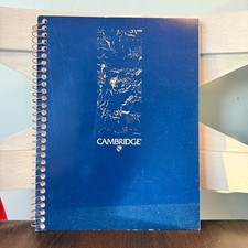 Vtg Cambridge Mead Wirebound Notebook, College Ruled, Project Tracker, Blue 8x10