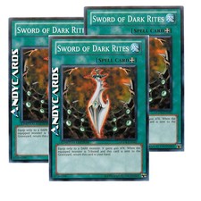 SWORD OF DARK RITES 3x • (Sword Of Dark Rites) • Common • GLD4 EN042 • Lim
