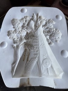 Ceramic Slip Casting Mold, Vintage 1995 By Kimble Mold Corp, Teepee #2556