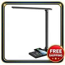 LED Desk Lamp with Wireless Charger and USB Port 15W Brightness