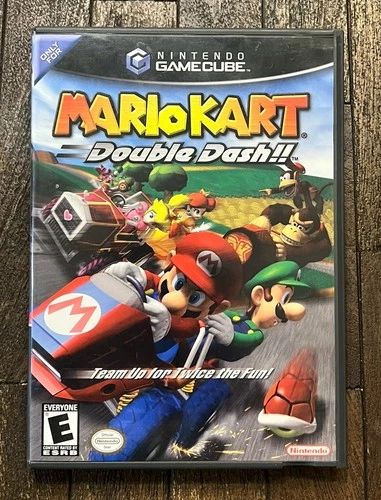 Nintendo GameCube Mario Kart: Double Dash!! Black Label W/ Game & Manual