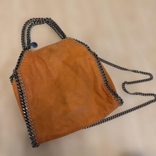STELLA McCARTNEY Falabella Tote Bag Black Orange Chain Shoulder Handbag jp