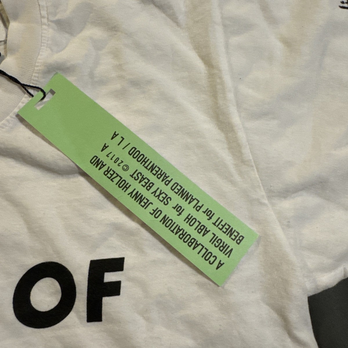 Off-White c/o Virgil Abloh x Jenny Holzer Abuse Of Flower Shirt | eBay