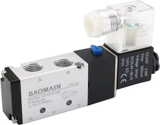 Baomain Pneumatic Air Control Solenoid Valve 4V210-08 DC 24V 5 Way 2 Position PT
